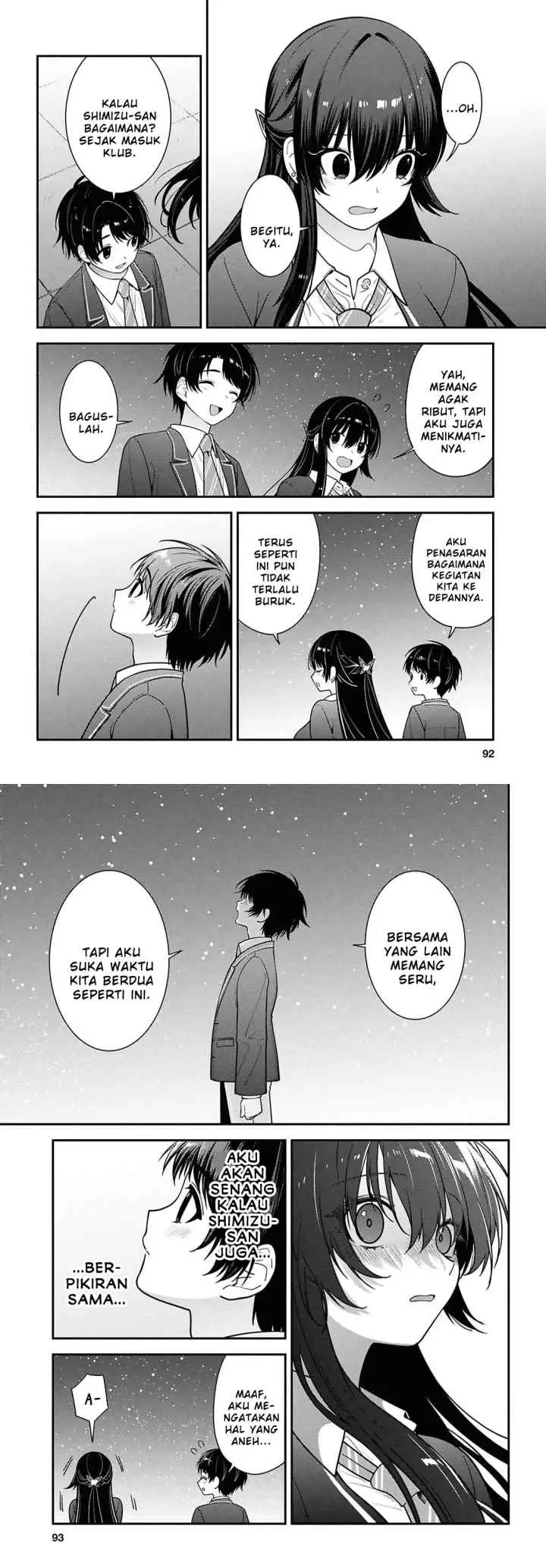 Tonari no Seki no Yankee Shimizu-san ga Kami o Kuroku Sometekita chapter 15 halaman 15