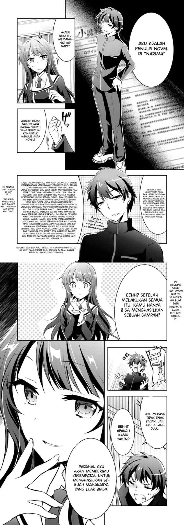 I Used a Novel Posting Site and The Most Beautiful Girl in My Class Turned out to Be a Reader chapter 2 halaman 9