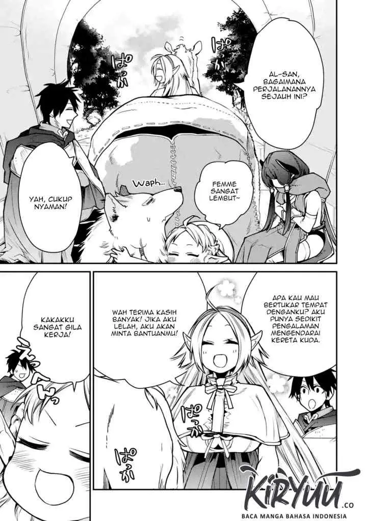 Saikyou no Madoshi. Hisa ni Ya wo Ukete Shimatta no de Inaka no Eihei ni Naru chapter 8.1 halaman 4