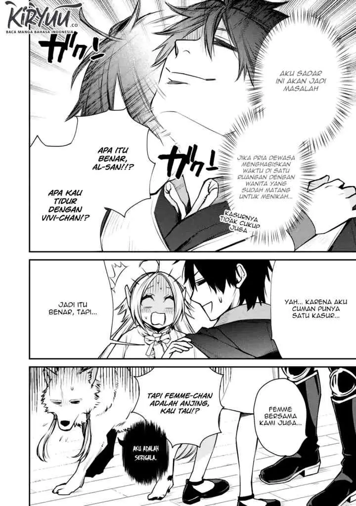 Saikyou no Madoshi. Hisa ni Ya wo Ukete Shimatta no de Inaka no Eihei ni Naru chapter 9.1 halaman 6