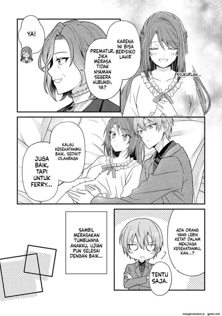 Heroine ga Kuru Mae ni Ninshin shimashita ~Tsunda Hazu no Akuyaku Reijou desuga, Douyara Chigau youdesu~ chapter 8.1 halaman 7