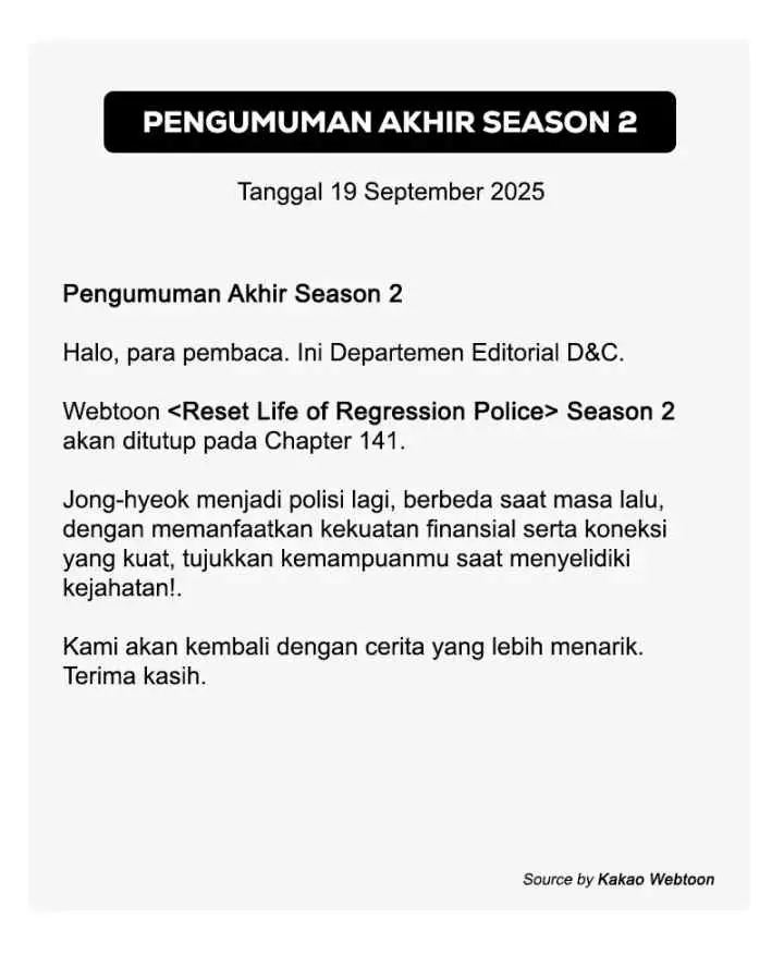 Reset Life of Regression Police chapter 141 halaman 12