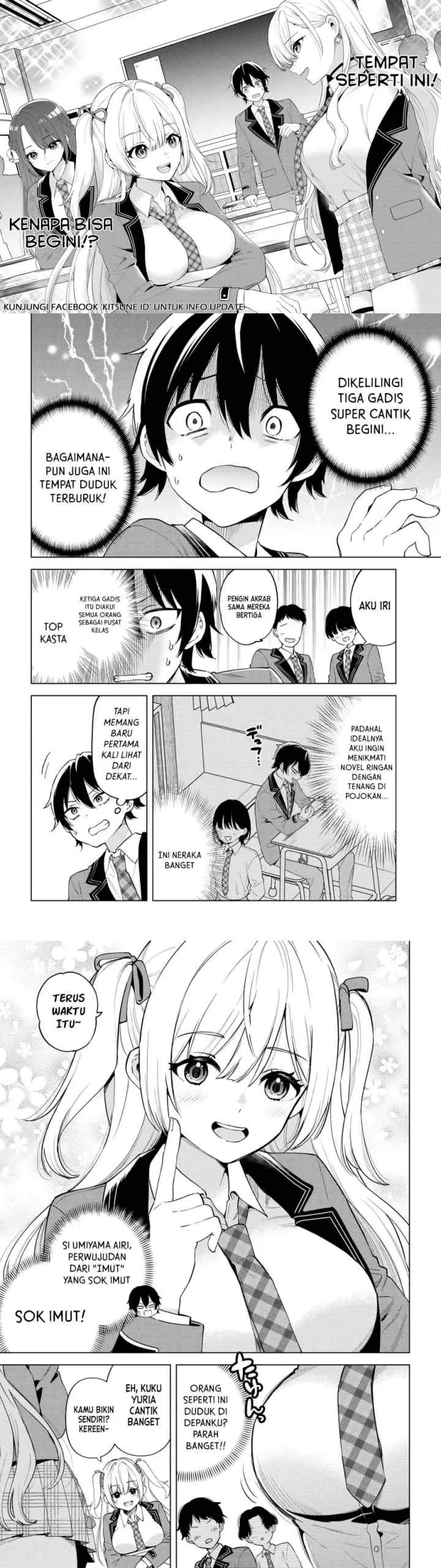Inkyaa no ore ga sekigae de S-kyuu bishoujo ni kakomaretara himitsu no kankei ga hajimatta chapter 1 halaman 4