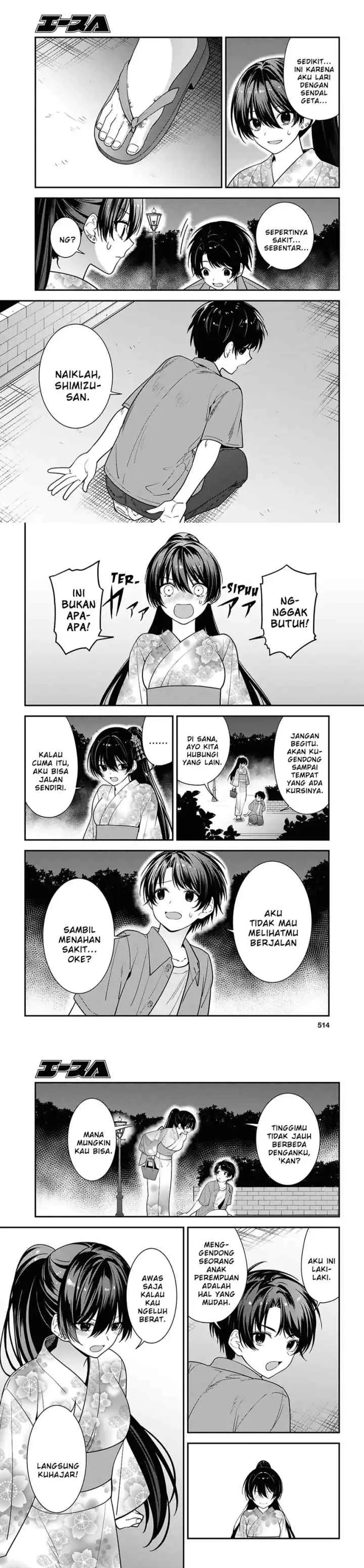 Tonari no Seki no Yankee Shimizu-san ga Kami o Kuroku Sometekita chapter 16 halaman 11