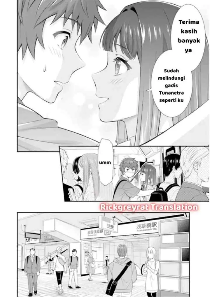 Toumei na Yoru ni Kakeru-kun to, Me ni Mienai Koi wo Shita chapter 4.1 halaman 8