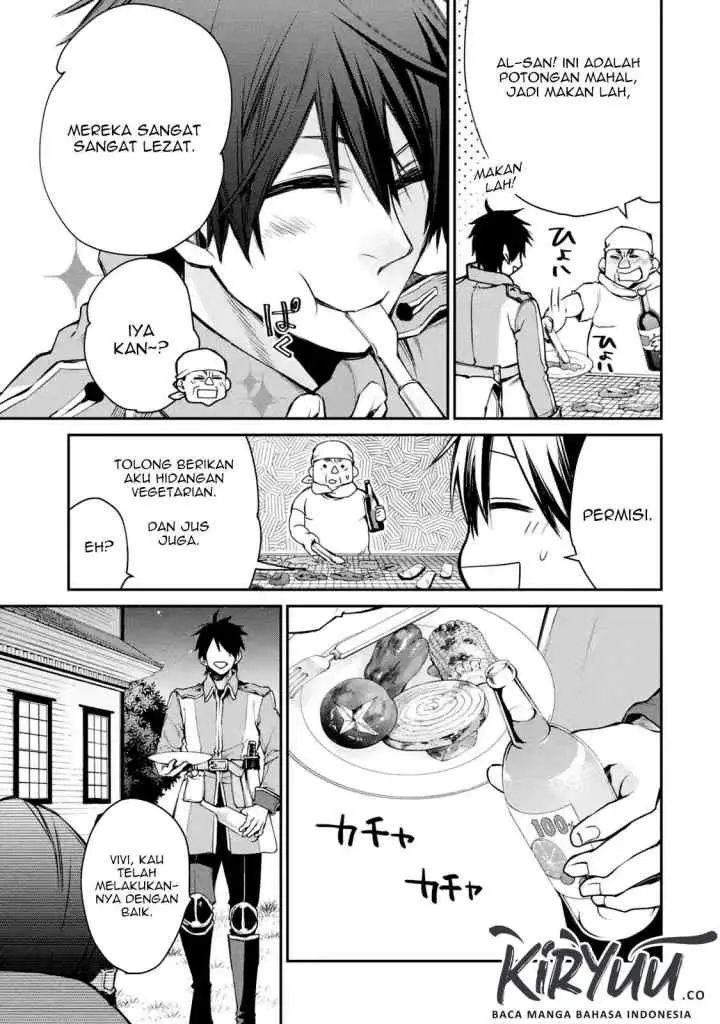 Saikyou no Madoshi. Hisa ni Ya wo Ukete Shimatta no de Inaka no Eihei ni Naru chapter 7.2 halaman 13