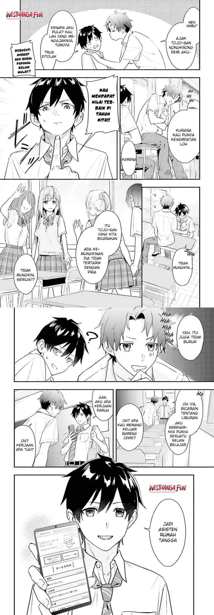 Kajidaikou no Arbeit wo Hajimetara Gakuen Ichi no Bishoujo no Kazoku ni Kiniirarechaimashita chapter 1 halaman 4