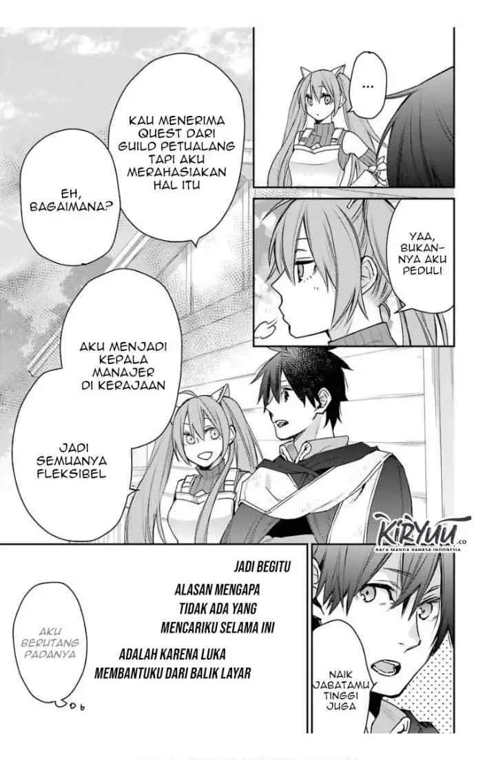 Saikyou no Madoshi. Hisa ni Ya wo Ukete Shimatta no de Inaka no Eihei ni Naru chapter 14.3 halaman 4