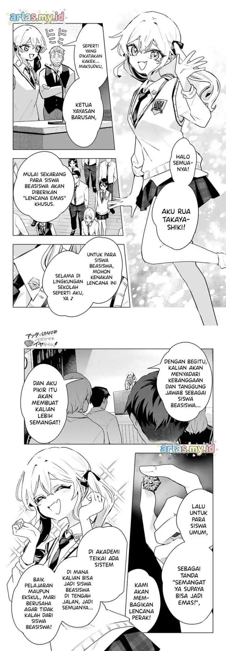 Anta to Osananajimitte dake demo Iyananoni! ~Zekkou kara Hajimaru S-kyuu Bishoujo to no Gakuen Nariagari Seikatsu~ chapter 11 halaman 7