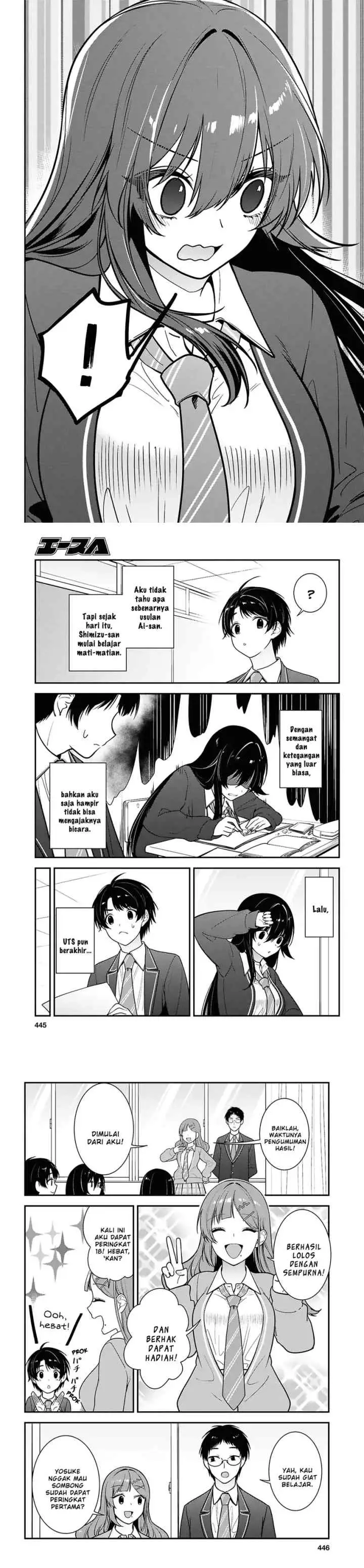 Tonari no Seki no Yankee Shimizu-san ga Kami o Kuroku Sometekita chapter 12 halaman 12