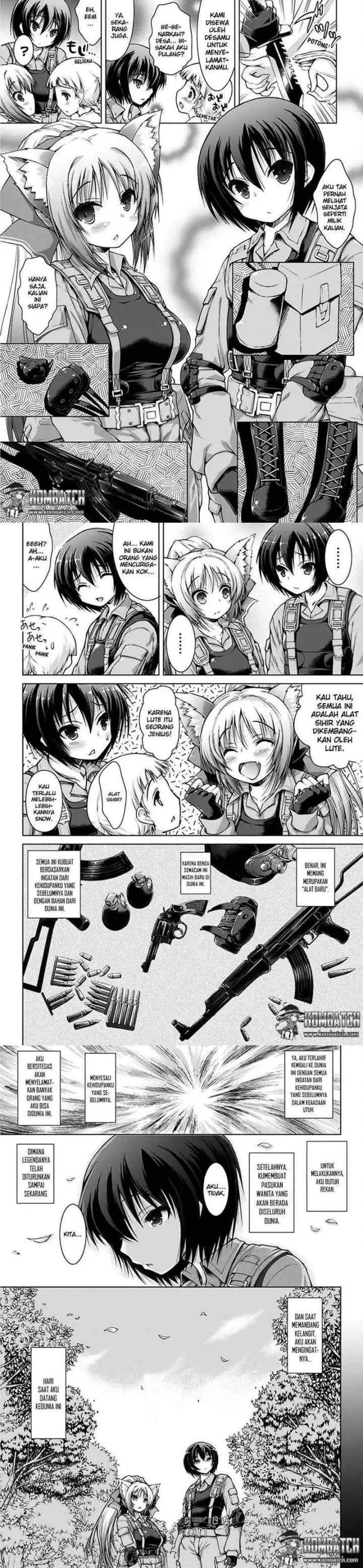 Gunota ga Mahou Sekai ni Tensei Shitara, Gendai Heiki de Guntai Harem o Tsukucchaimashita!? chapter 1 halaman 7