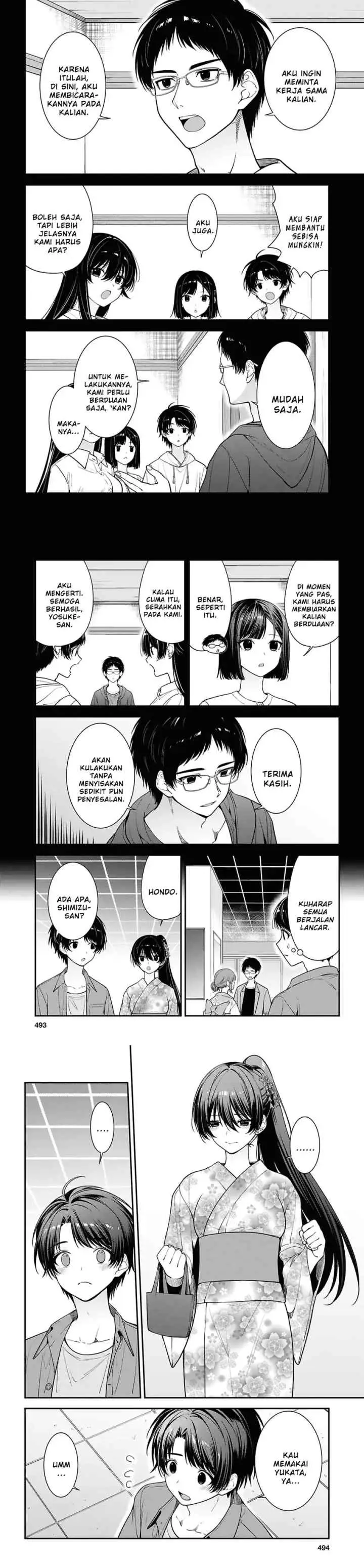 Tonari no Seki no Yankee Shimizu-san ga Kami o Kuroku Sometekita chapter 16 halaman 4