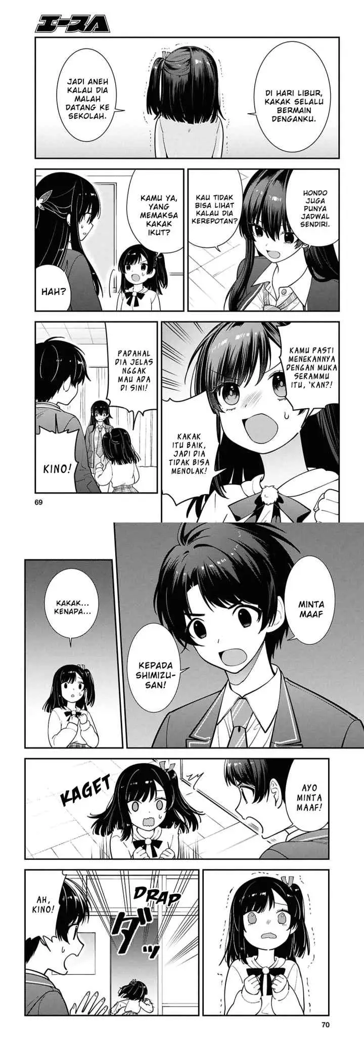 Tonari no Seki no Yankee Shimizu-san ga Kami o Kuroku Sometekita chapter 15 halaman 4