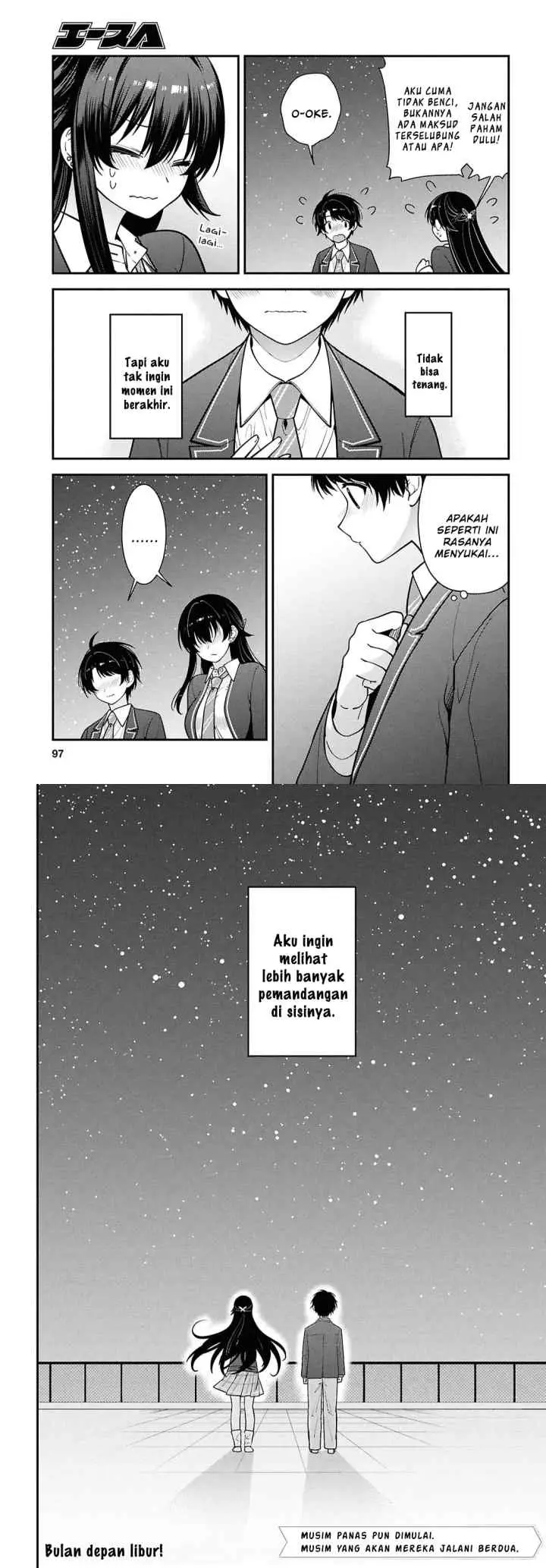 Tonari no Seki no Yankee Shimizu-san ga Kami o Kuroku Sometekita chapter 15 halaman 17