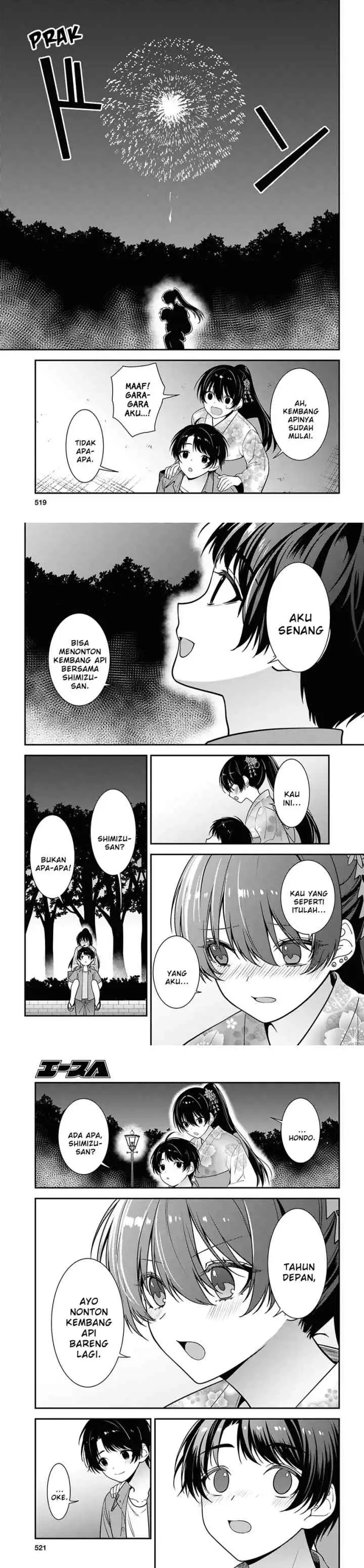 Tonari no Seki no Yankee Shimizu-san ga Kami o Kuroku Sometekita chapter 16 halaman 13