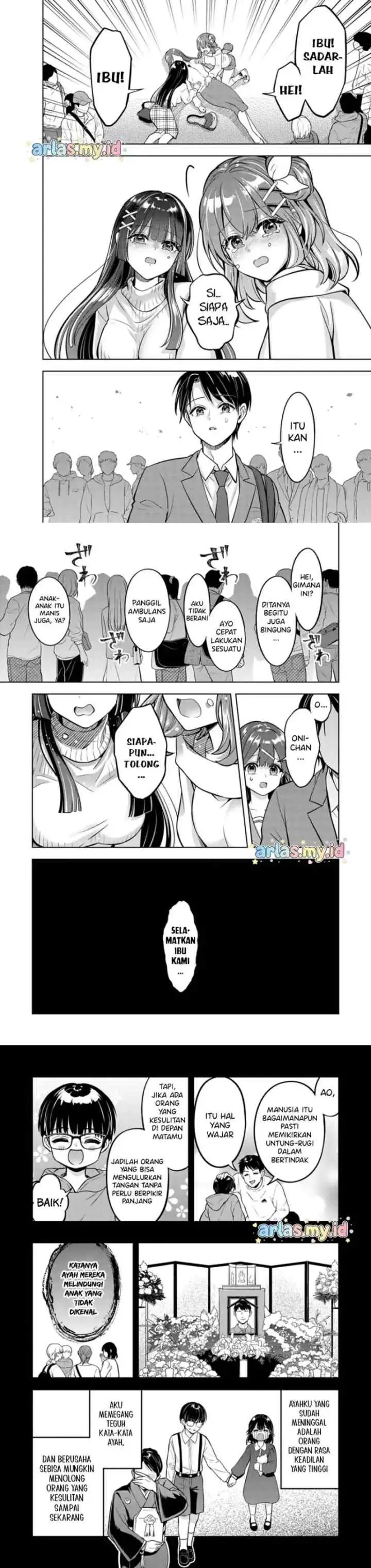 Taoreta Fujin o Sukutta Gohoubi wa, Musume no Bijin Futago to no Otsukiai Deshita chapter 1 halaman 4