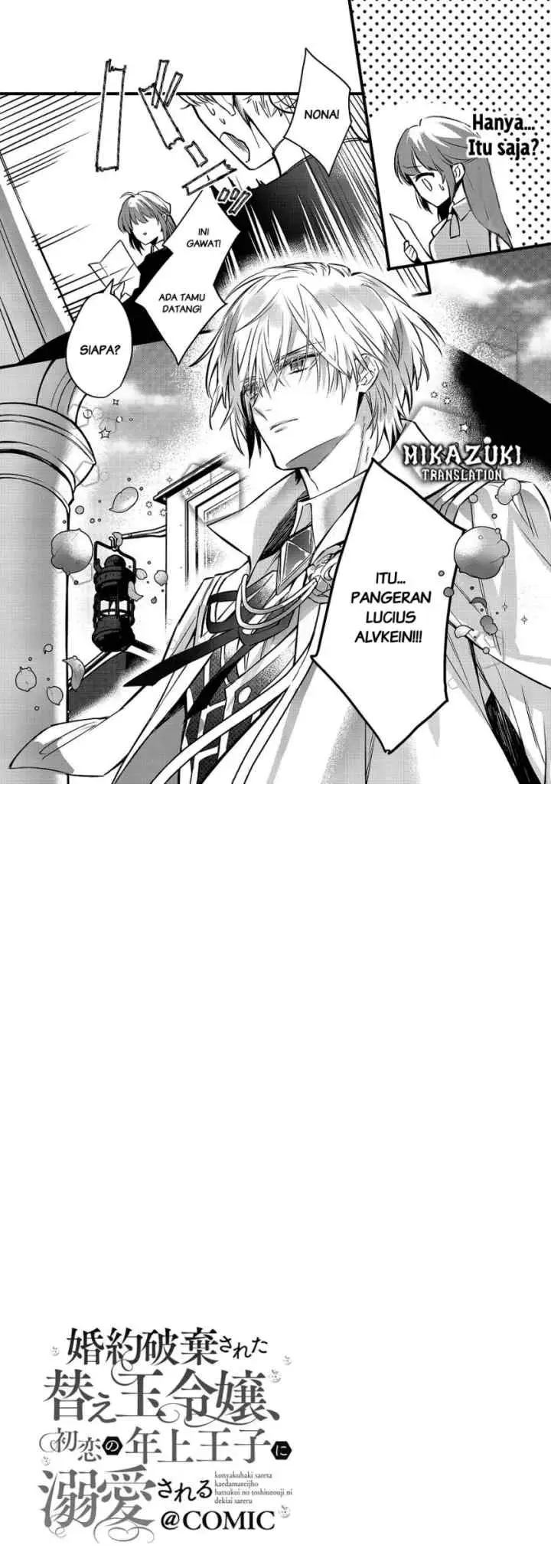 Konyaku Haki Sareta Kaedama Reijou, Hatsukoi no Toshiue Ouji ni Dekiai Sareru chapter 1 halaman 16