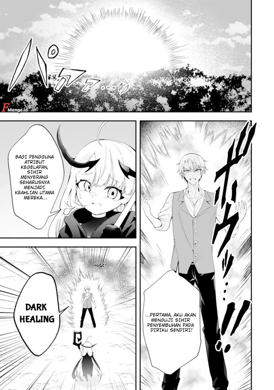 Shokei Flag no Akuyaku Kizoku ni Tensei Shitaga, Shinitakunainode Yami Maho wo Kiwamete Heroine-tachi wo Sukuimasu: Byojakuna Heroine wo Care Shitara Naze ka Ore ga Dekiai Sareta Ken chapter 2.1 halaman 4