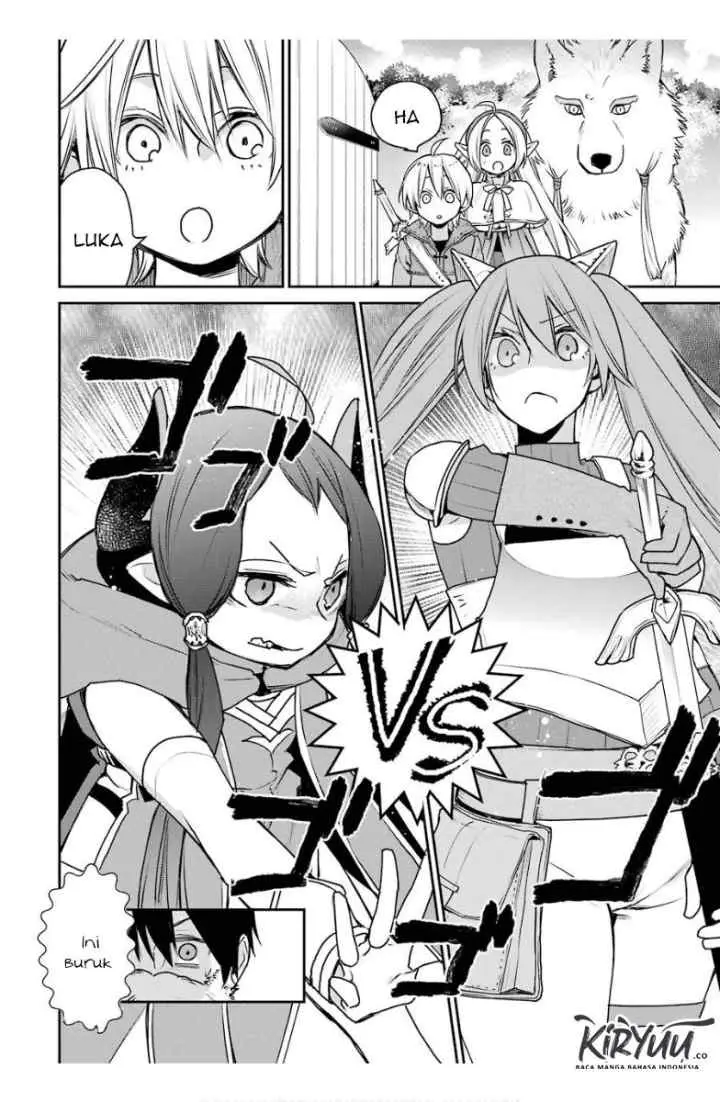 Saikyou no Madoshi. Hisa ni Ya wo Ukete Shimatta no de Inaka no Eihei ni Naru chapter 14.1 halaman 14