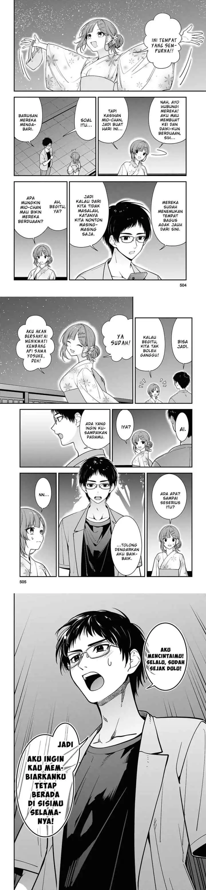 Tonari no Seki no Yankee Shimizu-san ga Kami o Kuroku Sometekita chapter 16 halaman 8