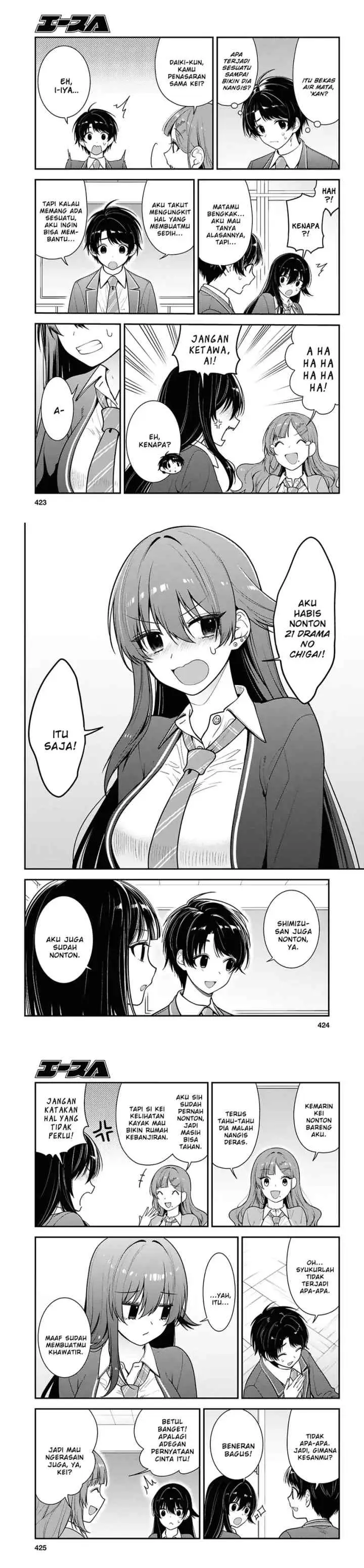 Tonari no Seki no Yankee Shimizu-san ga Kami o Kuroku Sometekita chapter 12 halaman 5