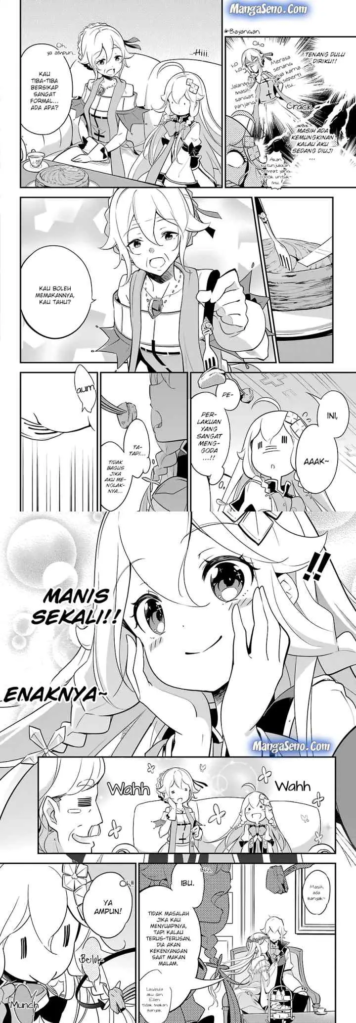 Chichi wa Eiyuu Haha wa Seirei Musume no Watashi wa Tenseisha chapter 8 halaman 4