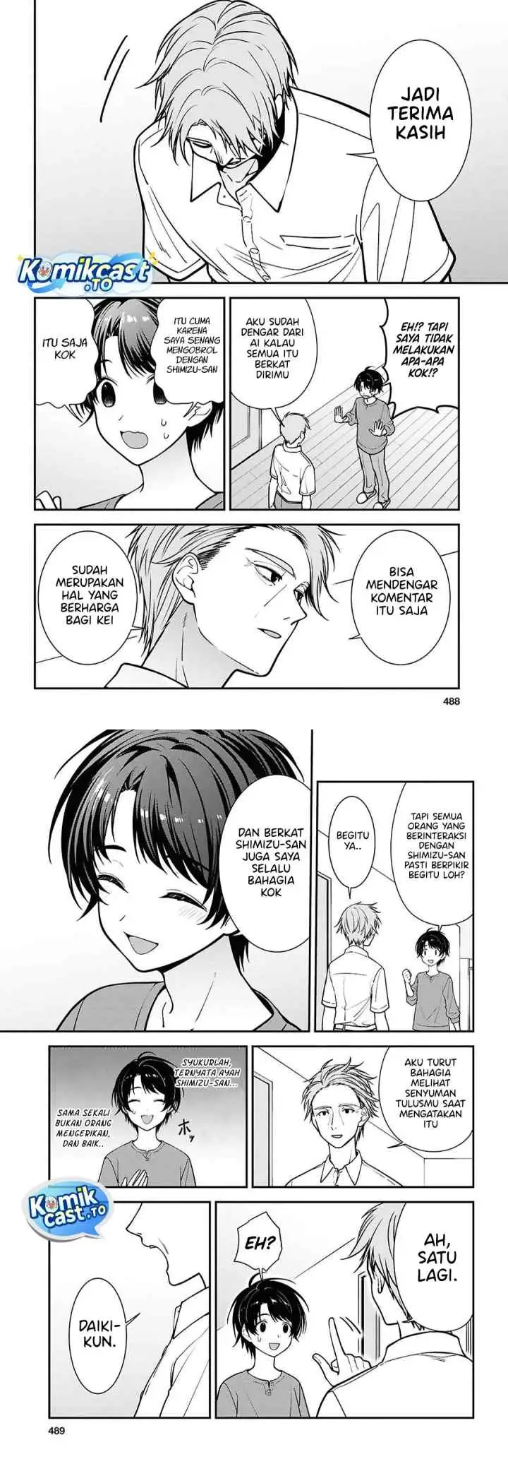 Tonari no Seki no Yankee Shimizu-san ga Kami o Kuroku Sometekita chapter 18 halaman 8