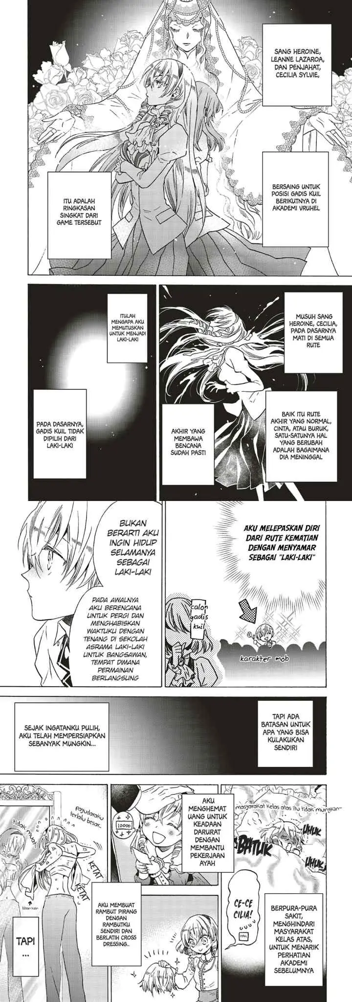 The Villainess, Cecilia Sylvie, Doesn't Want to Die so She Decided to Crossdress chapter 1.1 halaman 10