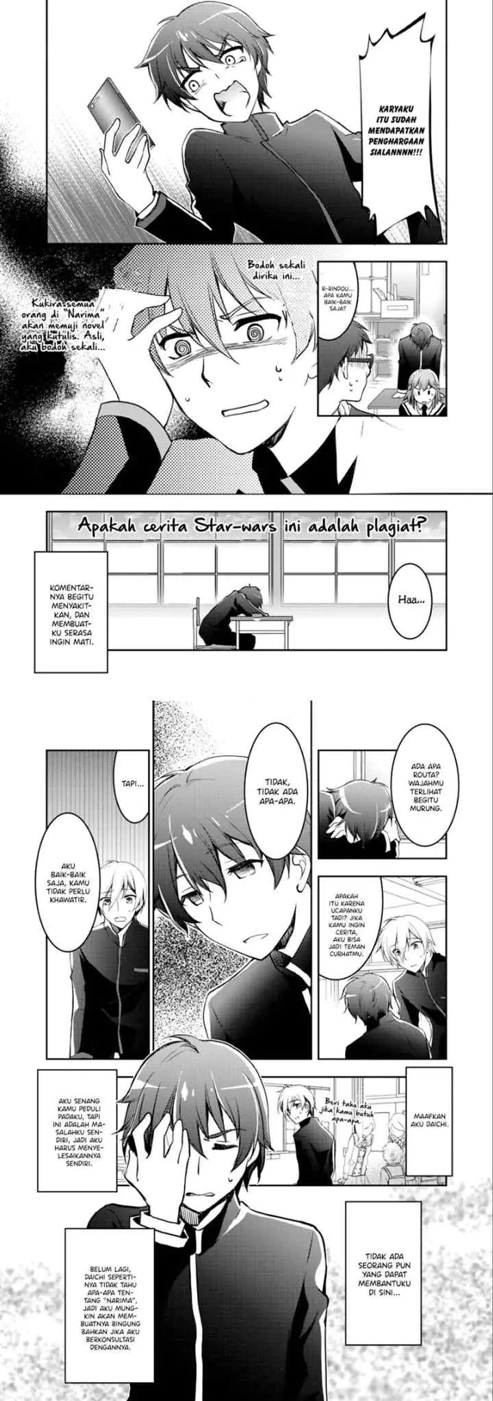 I Used a Novel Posting Site and The Most Beautiful Girl in My Class Turned out to Be a Reader chapter 1 halaman 7