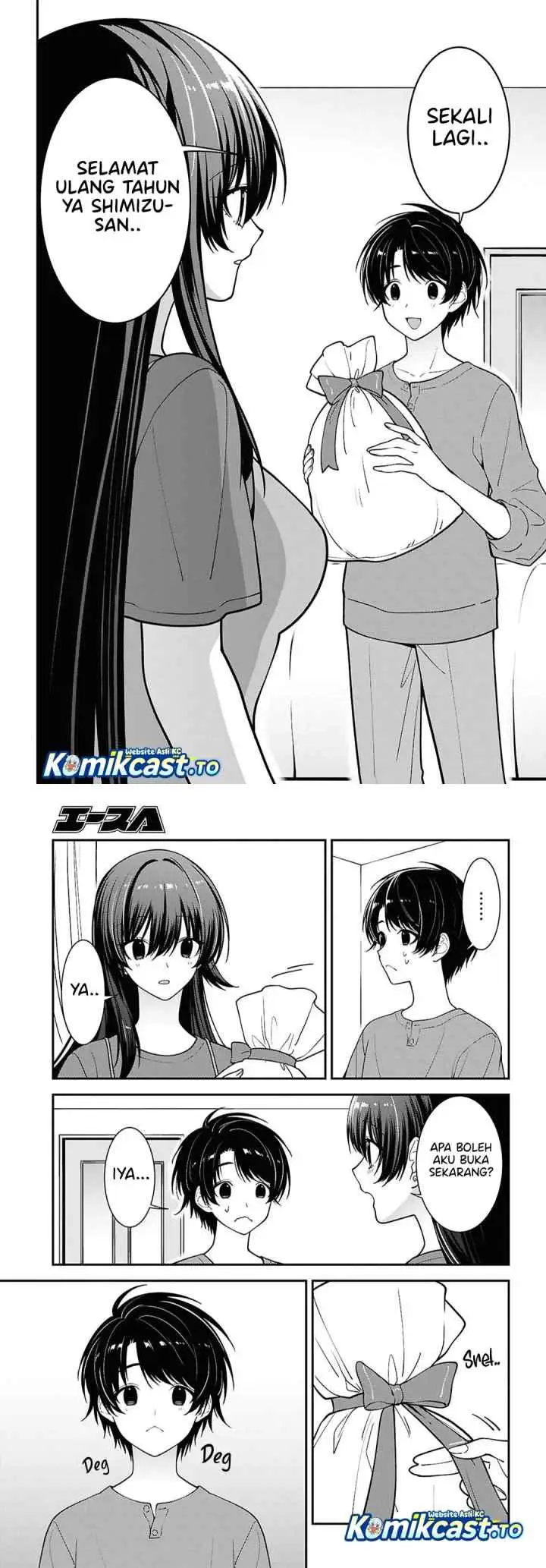 Tonari no Seki no Yankee Shimizu-san ga Kami o Kuroku Sometekita chapter 18 halaman 11