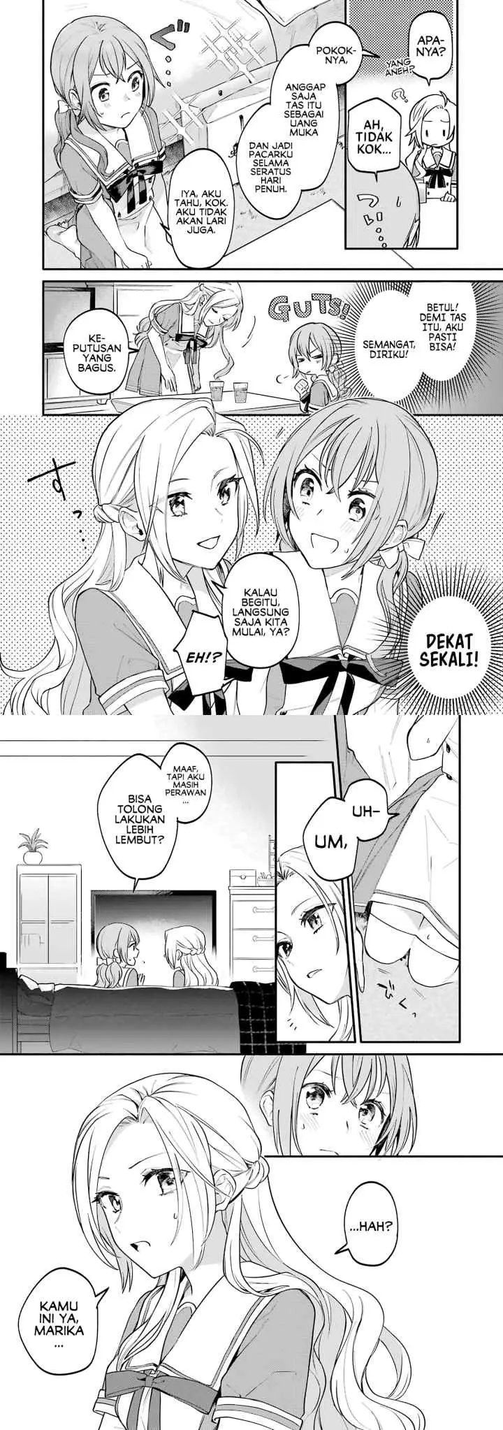 Onna Doushi to ka Arienai deshou to Iiharu Onna no ko wo, Hyakunichi kan de Tetteiteki ni Otosu Yuri no Ohanashi chapter 2 halaman 4