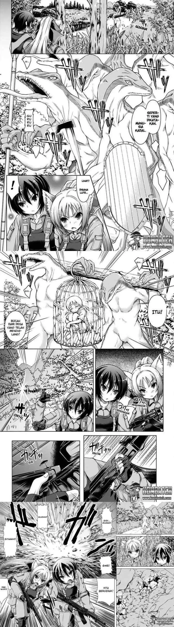 Gunota ga Mahou Sekai ni Tensei Shitara, Gendai Heiki de Guntai Harem o Tsukucchaimashita!? chapter 1 halaman 4