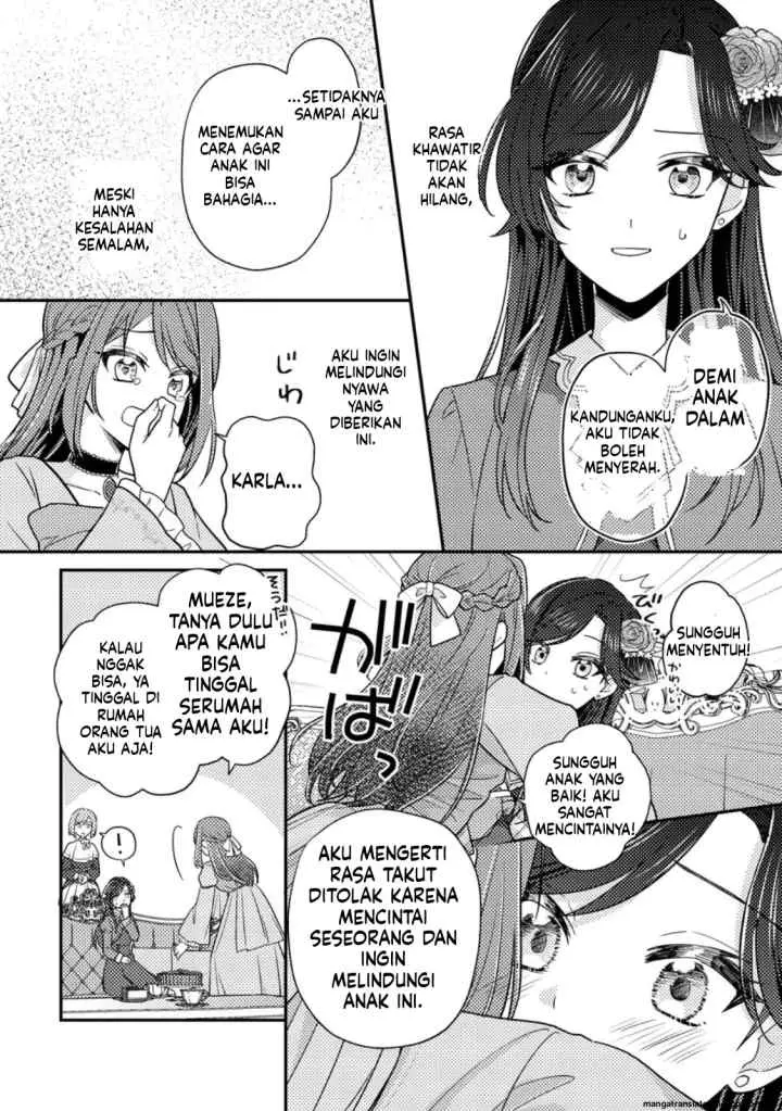Heroine ga Kuru Mae ni Ninshin shimashita ~Tsunda Hazu no Akuyaku Reijou desuga, Douyara Chigau youdesu~ chapter 13.1 halaman 7