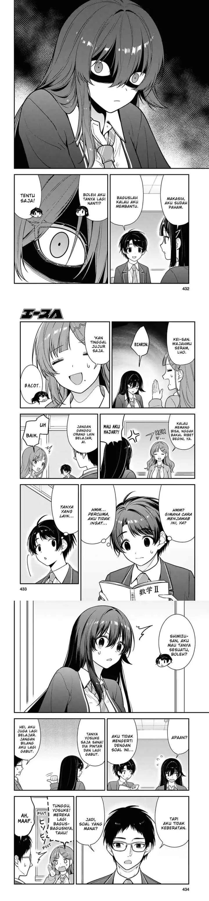 Tonari no Seki no Yankee Shimizu-san ga Kami o Kuroku Sometekita chapter 12 halaman 8