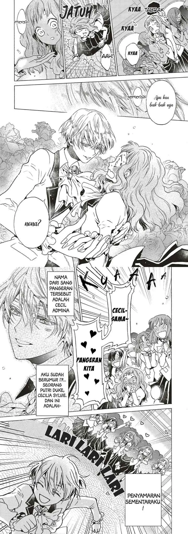 The Villainess, Cecilia Sylvie, Doesn't Want to Die so She Decided to Crossdress chapter 1.1 halaman 7