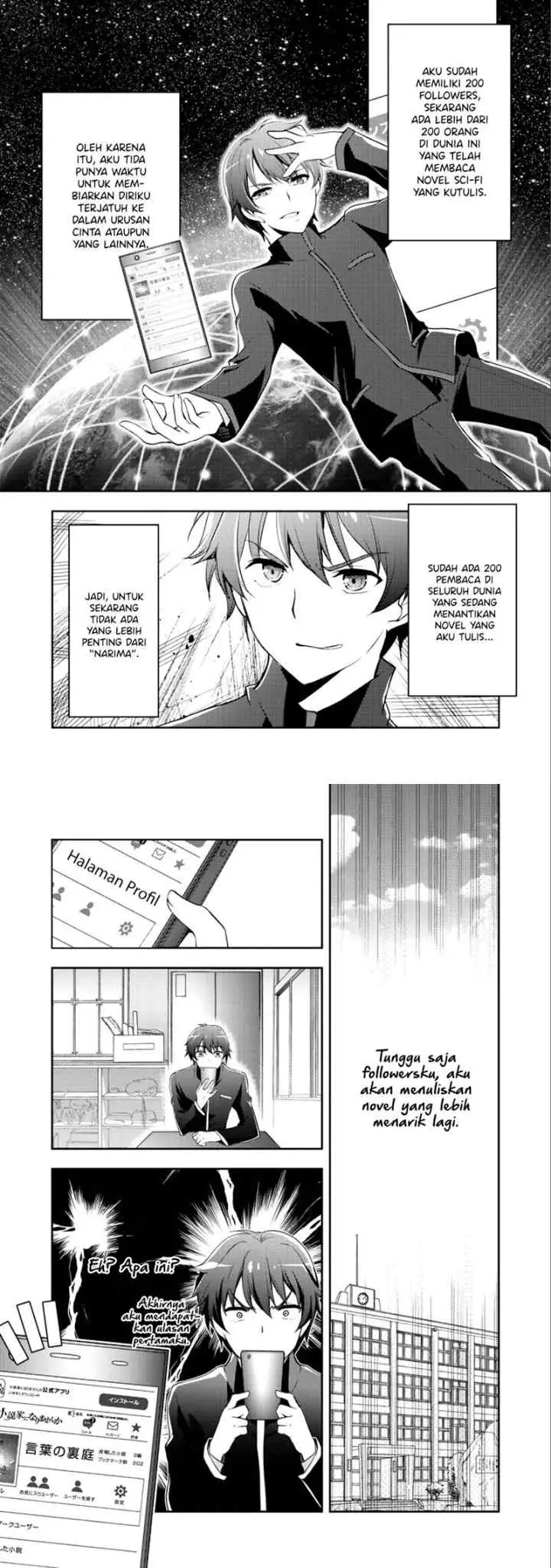I Used a Novel Posting Site and The Most Beautiful Girl in My Class Turned out to Be a Reader chapter 1 halaman 5