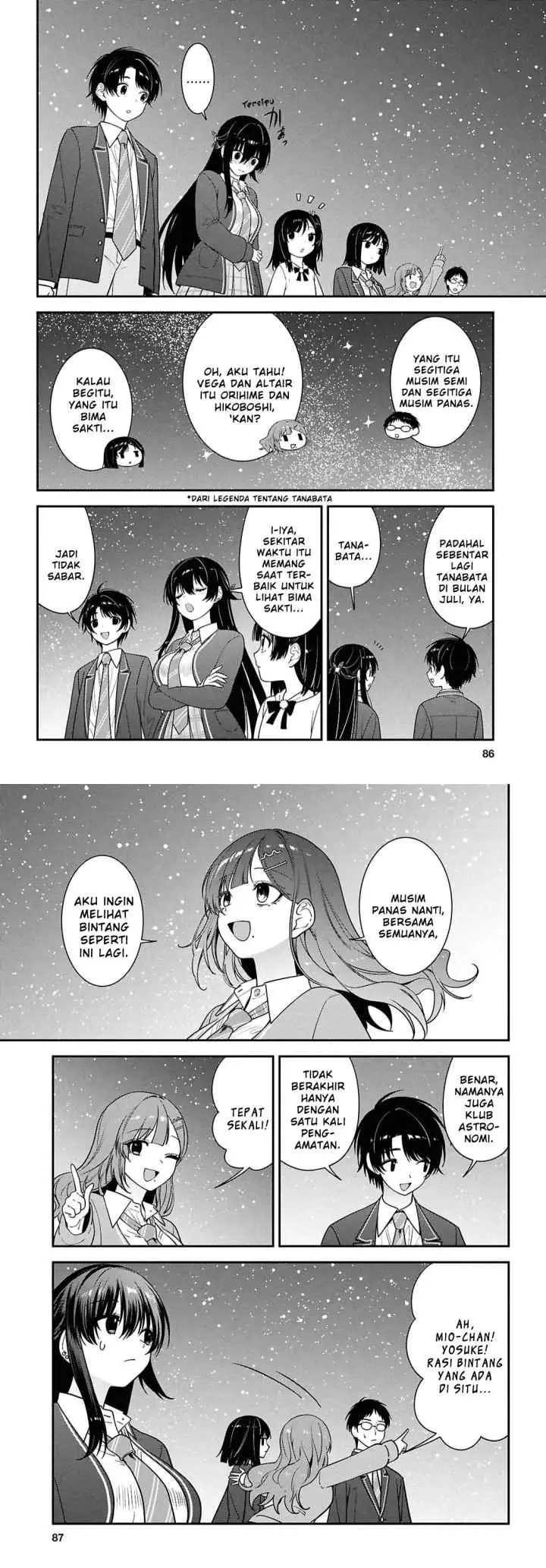 Tonari no Seki no Yankee Shimizu-san ga Kami o Kuroku Sometekita chapter 15 halaman 12