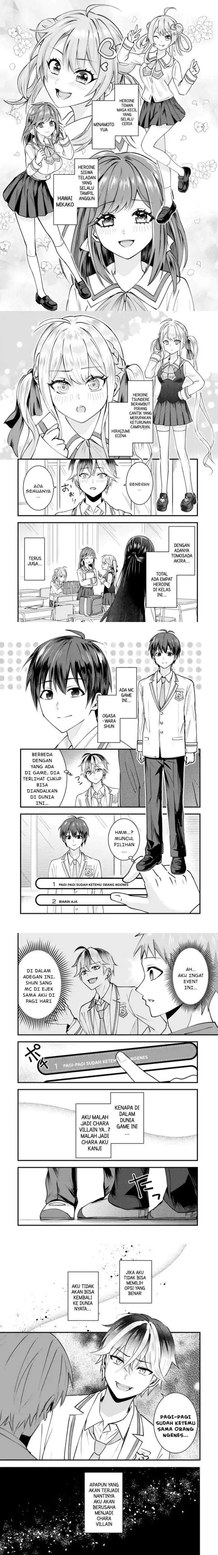 Yarikonda Ren'ai Game no Akuyaku ni Tensei Shita Node, Gensaku Chishiki de Hiroin o Kōryaku Shimasu chapter 1 halaman 8