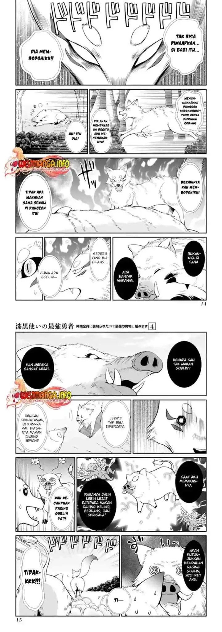 Shikkoku Tsukai no Saikyo Yusha Nakama Zen'in ni Uragira Retanode Saikyo no Mamono chapter 14 halaman 8