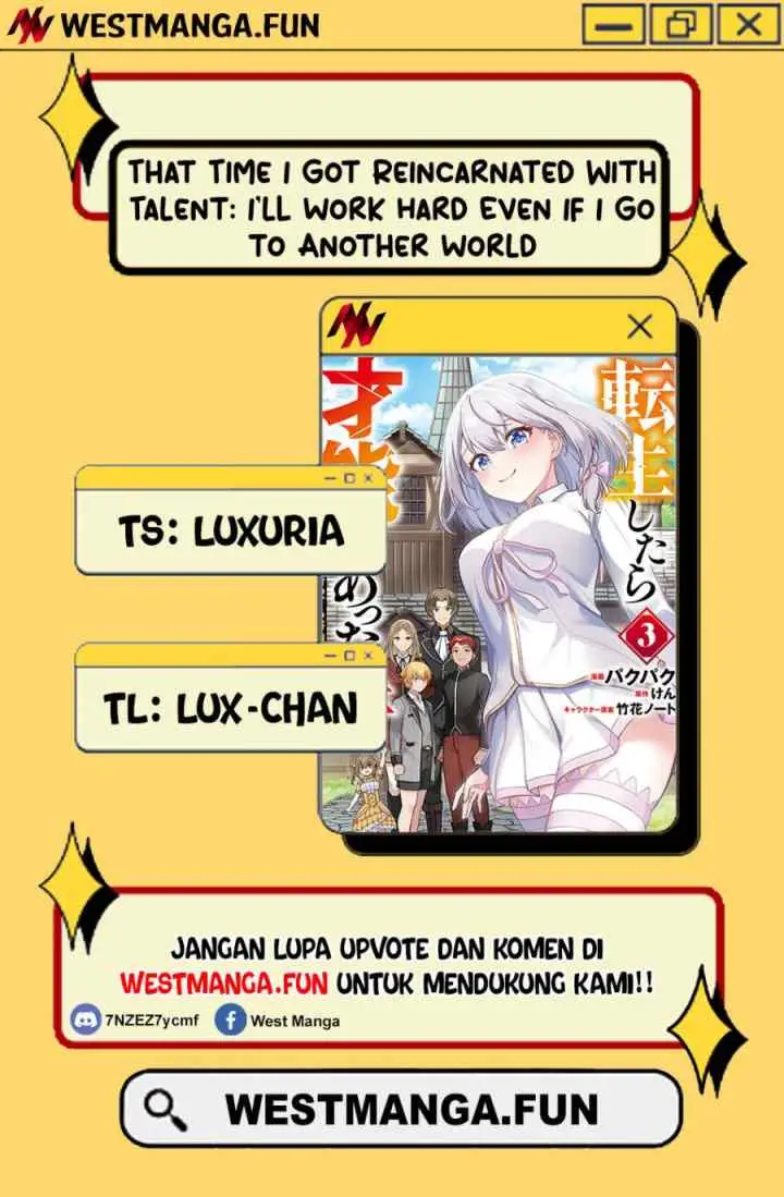 That Time I Got Reincarnated With Talent ~I'll Work Hard Even if I Go to Another World~ chapter 24 halaman 17